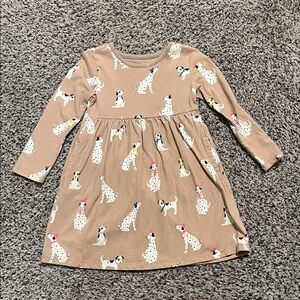 Garanimals Tan Dog Print Casual Kids Dress